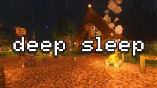 🌧 Cozy Rainy Night in a Minecraft Cabin ⎮ Relaxing Ambience, Soft Rain & Music