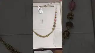 Stunning Necklace with Pink & Purple Stones | Elegant Jewelry Collection #goldchain #hyderabad #gold