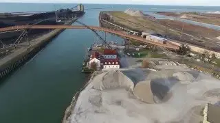 Aerial Ashtabula Harbor