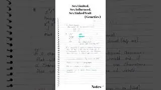 Sex limited traits and Sex influenced traits | Sex linked inheritance |Genetics #genetics #csirnet
