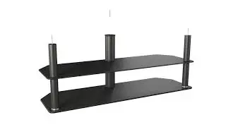TV1003L True Vision Glass & Metal LED LCD TV Stand