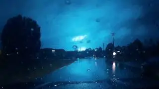 blue flash in the sky
