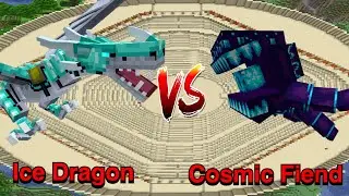 Minecraft |Mobs Battle| Your Requests| Cosmic Fiend(Astemir's Forestcraft) VS Ice Dragon(Ice & Fire)