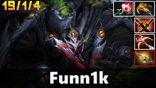 Funn1k Broodmother | New Patch 7.32c | Dota 2 Pro MMR Gameplay #65