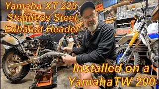 TW 200 Stainless Exhaust Header Pipe