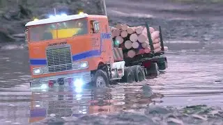RC GLOBE LINER 6x6 WHEN TRANSPORTING WOOD! AMAZING WATER DRIVE!