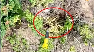 Drone Drops Grenades On Anti Tank Missiles