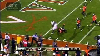 Va Tech vs Virginia:  2011 ACC Football Highlights