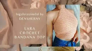 Crochet Bandana top/ Lara two-way crochet triangle top
