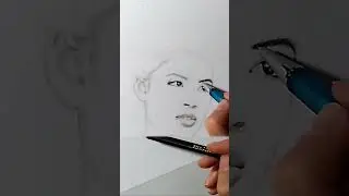 Realistic Portrait Drawing Time Lapse - Vanessa-Mae Drawing 1