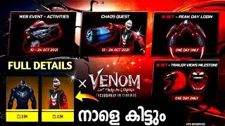 VENOM EVENT CALENDAR FULL DETAILS 😍 free fire malayalam| ff malayalam|free fire new events malayalam