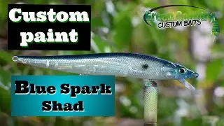 BLUE SPARK SHAD---LURE PAINTING---AIRBRUSH CUSTOMS