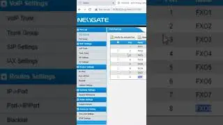 Yeastar TA FXO gateway configuration