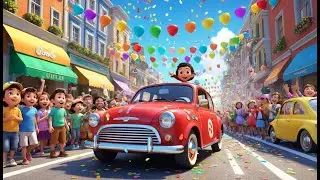 Honking Cars in the City Parade | Fun Vehicle Song for Kids | Beep Beep Party on Wheels