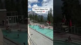 Banff Upper Hot Springs 🇨🇦  #waterfall #travel #banff #banffcanada