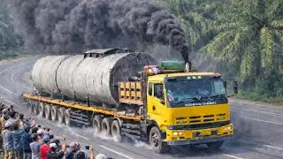 Truck Besar Muatan Berat Berjuang Menanjak Di Bukit Kodok #viral #truck 
