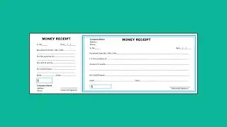 Money Receipt Design in MS Word