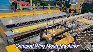 rapid production crimped wire mesh machine automatic plc systerm control 8.5kw