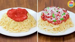 Is it Cake? | Spaghetti Birthday Cake Design By Nyam Nyam | 🍝 🎂 #IllusionCake