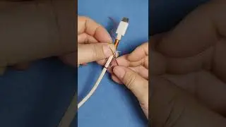 How to rescue a damaged data cable  #knot #diy