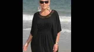 Plus Size Swimwear Cover Up Jersey Tie Back Wedge Coverup - Style #10510W