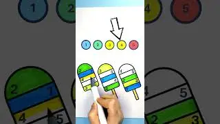 Colorful Ice Cream Paint 🎨 | Learn Colors #icecream  #drawing #abclearning #painting #kids