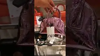 Obsessed with this cute mini Zara bag shiny pink metallic style unboxing #shorts handbag shopping