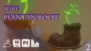 How to Make 3D Fan-Art Wall-E Plant in Boot (Part2_Modeling)