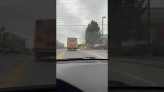 Trailing School Bus Passed Bangor Police Department & Charles Manson