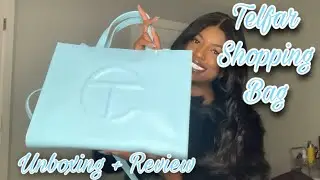 TELFAR SHOPPING BAG UNBOXING + REVIEW | MEDIUM POOL BLUE | IS IT WORTH THE HYPE?