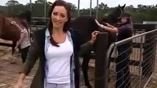 Brett Climo horse riding on Sydney Weekender from 2014