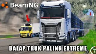 Ngeri! Balapan Truk Brutal Di Turunan Extrime Sampe Banyak Yang Hancur - BeamNG Drive Indonesia