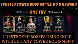 TWISTED TOWER BOSS BATTLE 110 & REWARD!! I DESTROYED BOSSES USING GOLD WITHOUT ANY TOWER EQUIPMENT!!