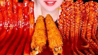ASMR Острое ттокпокки и щупальца осьминога мукбанг | Звуки еды