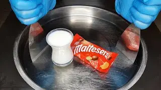 maltesers ice cream rolls - asmr - ice cream rolls show with maltesers.