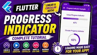 🍕 FLUTTER ANDROID - 🍕 PROGRESS INDICATOR ~~ LINEAR & CIRCULAR | 🍕 TUTORIAL
