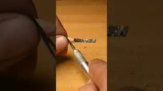 pencil cutting art❤                       #microart #pencilcurving #name