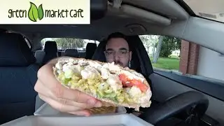 Eating Green Market Cafe Souvlaki Wrap & Balsamic Cucumbers