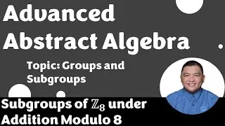 Subgroups of ℤ_𝟖 under Addition Modulo 8 || Groups and Subgroups || Advanced Abstract Algebra