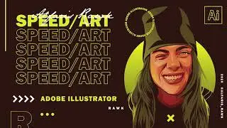 BELAJAR VECTOR, Speed Art - Membuat Vector Billie Eilish menggunakan Adobe Illustrator #BillieEilish