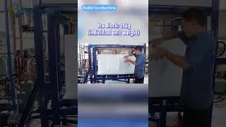 Koller ice block machine making testing at factory, it can make 16 pieces of 25kg ice block per time