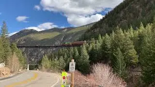 Georgetown Loop Christmas Train Iconic Bridge crossing November 3035