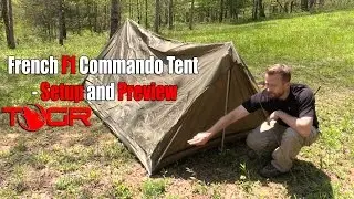 Inexpensive Military Shelter - French F1 Commando Tent - Setup and Preview