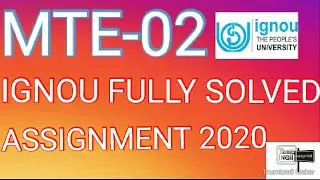 MTE-02 IGNOU SOLVED ASSIGNMENT-2020 -Linear Algebra.