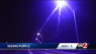 Defective street lights leave Florida drivers seeing purple
