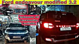 Ford endeavour modified|endevour car modified|ford endeavour headlight and taillights modification🔥🖤