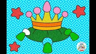 coloring picture crown for kids 4K Full HD Раскрашивания картинки корона для детей 4K Full HD