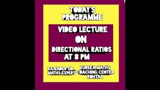 LECTURE ON DIRECTIONAL RATIOS: PALTU RAM