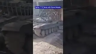 Syrian T-72M1 Tanks Fitted with Foldable Anti-Drone Protection
