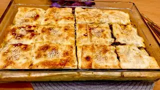 Spinach and Meat Burek! Delicious and Delicious Turkish Food